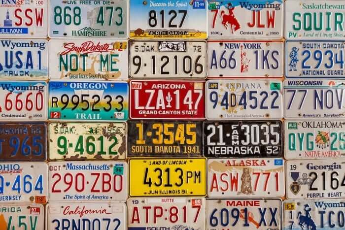 license plate