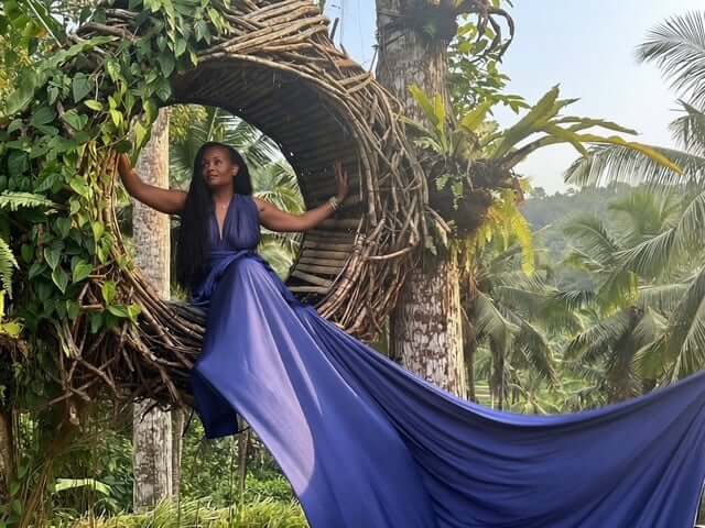 Long locs during vacation in Bali