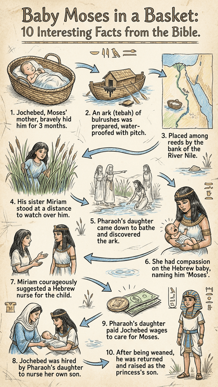 Infographic - Baby Moses in a Basket