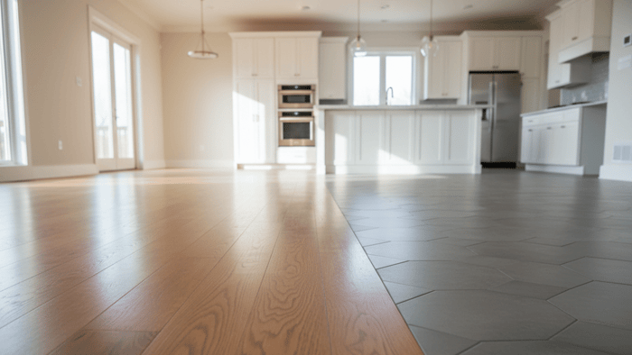 Tile to hardwood transition ideas.