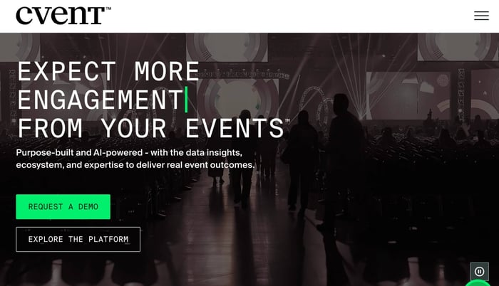 Cvent: For large hybrid programmes with several attendee groups