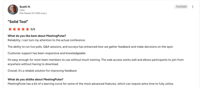  Scott H. found that advanced features took longer to learn