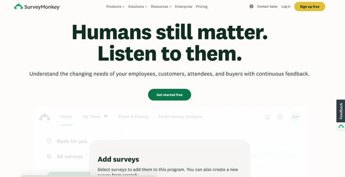 SurveyMonkey: best for detailed post-event research 