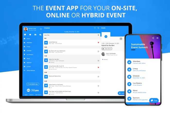 LineUpr: Best for keeping surveys in the attendee event experience without an app download 