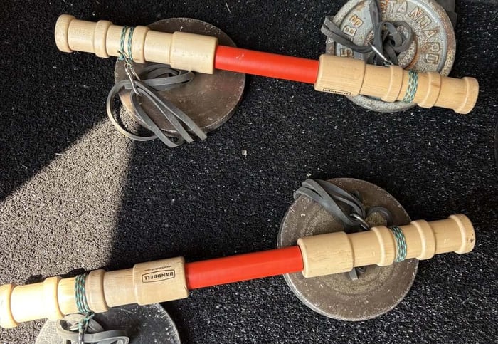 Bandbell farmer's walk handles.