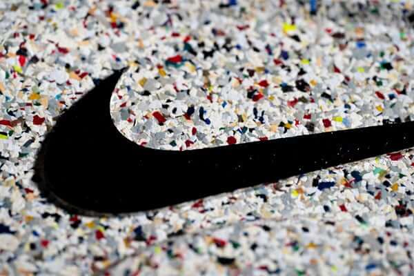 Nike Grind 45 lb Bumper Plate Close Up Texture