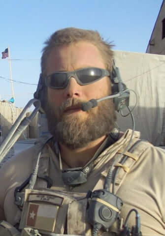 Tommy Richardson Navy SEAL wearing headset