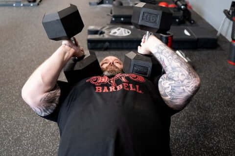 Tommy Richardson Navy SEAL using dumbells