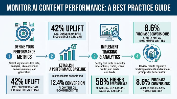 Monitor AI Content Performance: A Best Practice Guide infographic