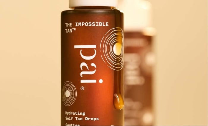 Pai Impossible Tan Hydrating Self Tan Drops in amber glass bottle with dropper