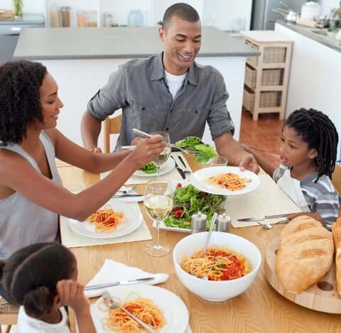 family meal for valentine's day