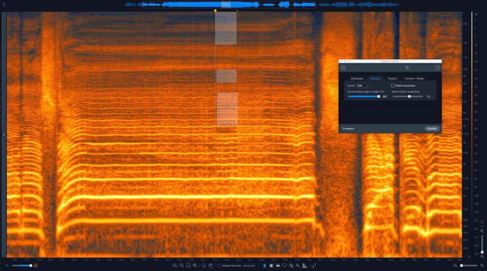 Vocal high-mid to high issues, fixed with Spectral Repair, Replace