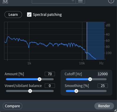 The Spectral Recovery module in RX 8