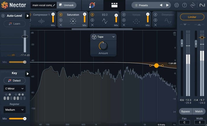 Saturation module in Nectar 4