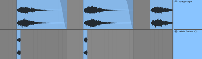 Isolate first notes