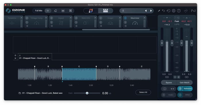 Using reference tracks in Ozone