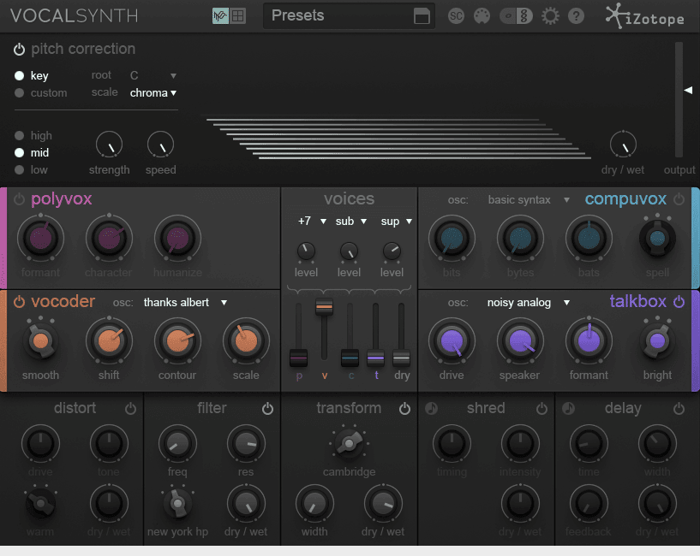 Setting the vocoder in VocalSynth for Ginuwine-like sounds