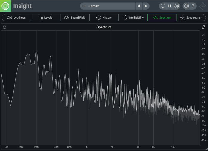 iZotope Insight Pro frequency analyzer plug-in