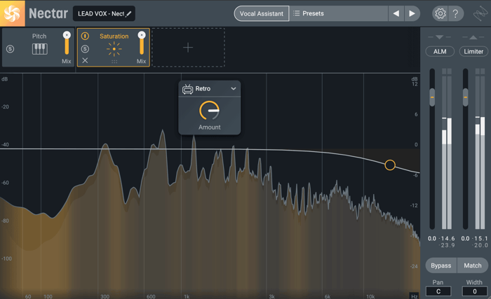 vocal saturation in nectar pro