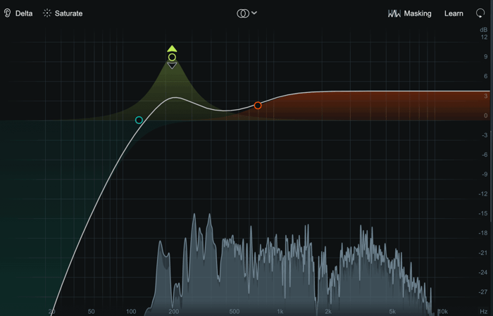 Neutron EQ on the snare reverb