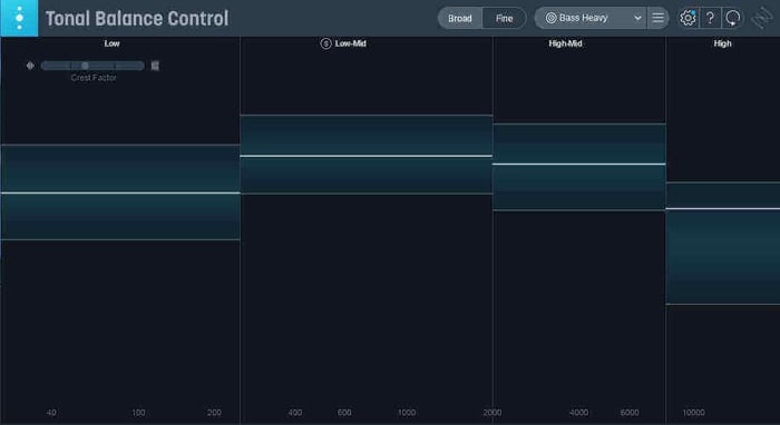 Tonal Balance Control provides a visual representation of your master’s tonal balance curve, along with a contextual visual of how this EQ curve compares against a reference track, album or even genre