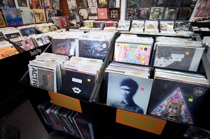Modern music on vinyl. Photo by Phillip Blocker.