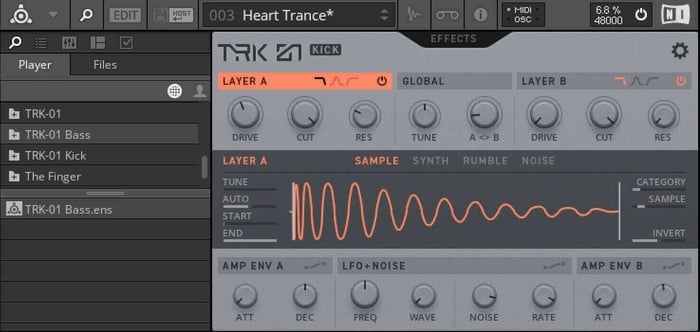 Creating a drum foundation with the TRK-01 Kick