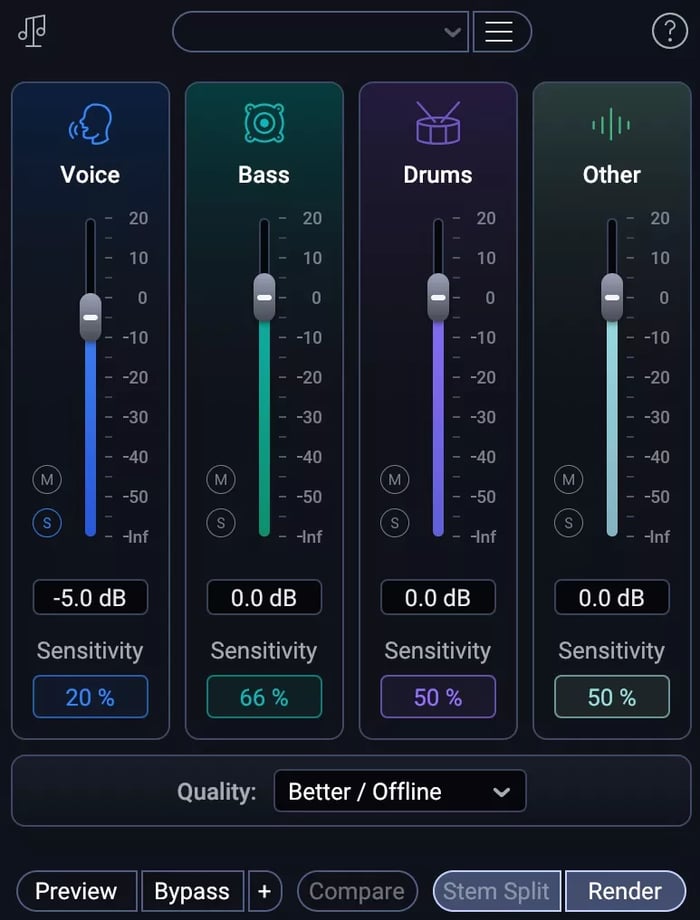Music Rebalance in RX 12