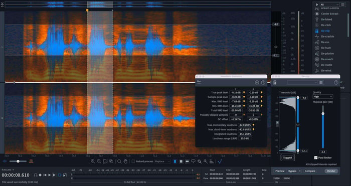 Manually setting the threshold in RX De-Clip