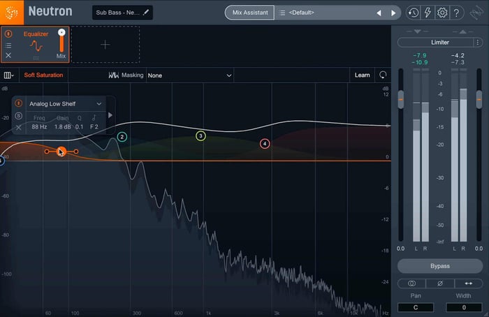 Use Soft Saturation in Neutron to add analogue warmth to your tracks