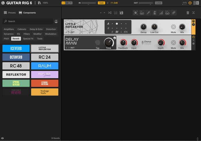 GUITAR RIG 6 PLAYER options