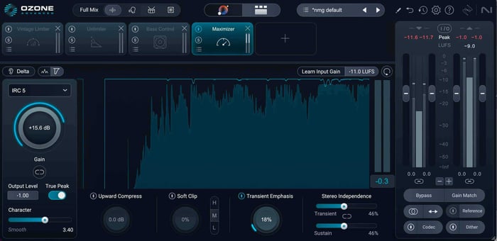 Maximizer settings in Ozone