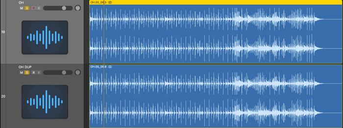 Two duplicated tracks