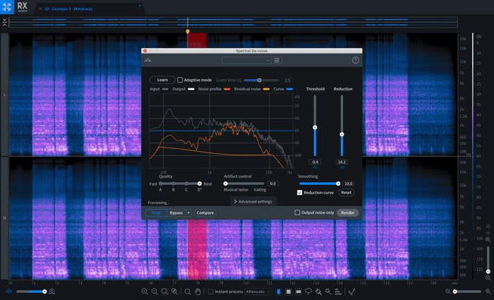 Spectral De-noise module in RX 8