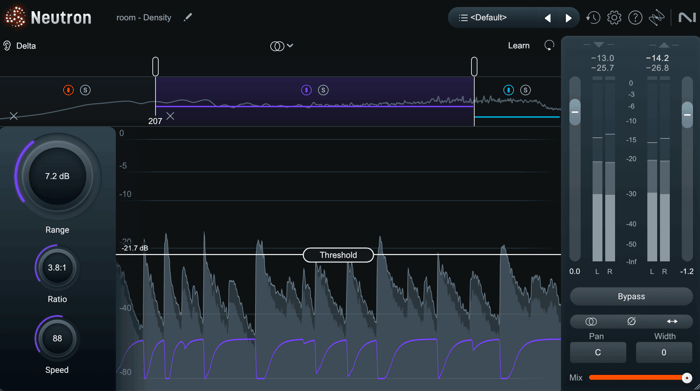 Density on Room mic