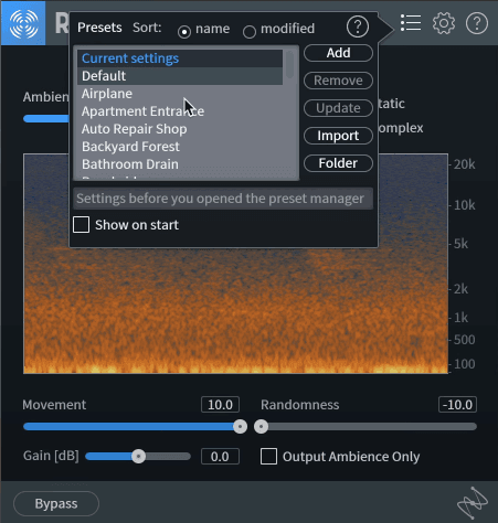 rx 9 ambience match presets