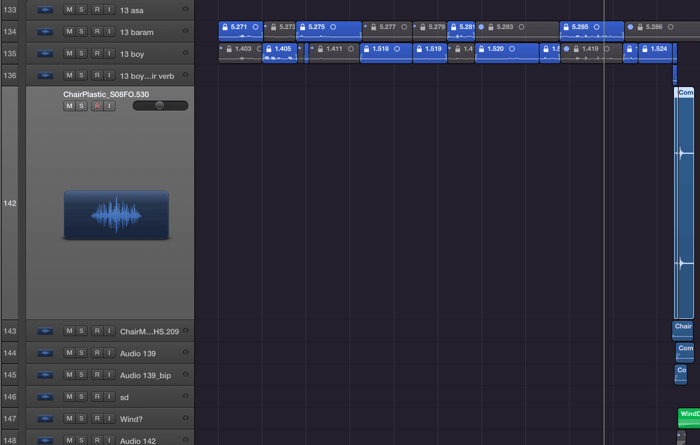 Isolating the best parts of boom and lav recordings in Logic Pro X