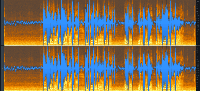 A quick look confirms the audible clipping.