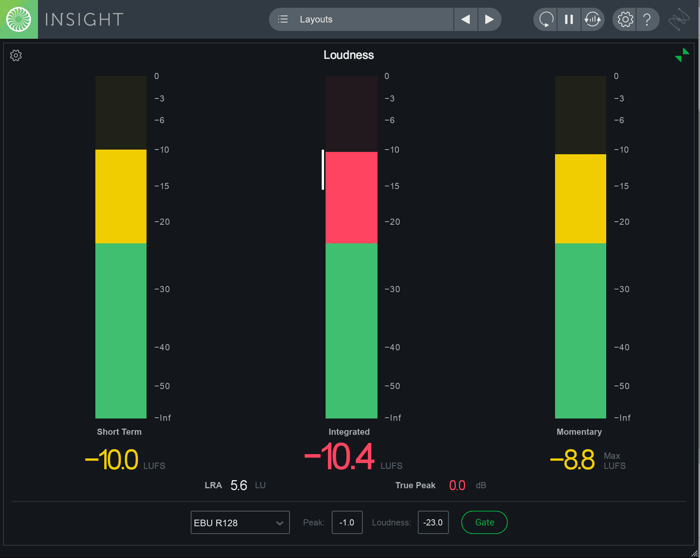 “Pneuma” loudness in Insight 2