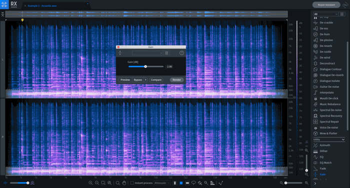 RX 8 Gain module attenuating low frequencies