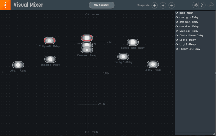 An example of a wide panning scheme in Neutron’s Visual Mixer