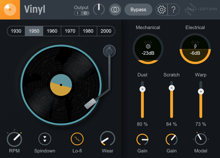 Vinyl on a synth