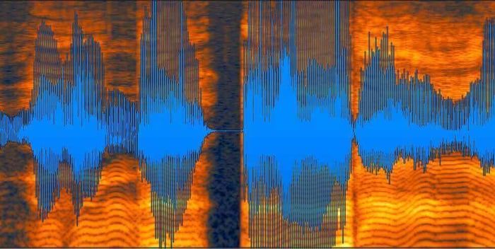 Audio waveform with clipping