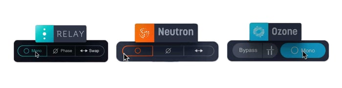 Turning on mono capability in iZotope Relay, Neutron, and Ozone