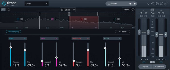 Snare with Ozone Exciter module