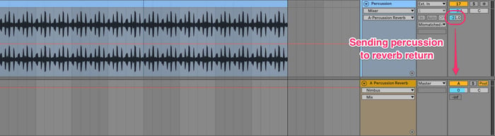 Percussion reverb