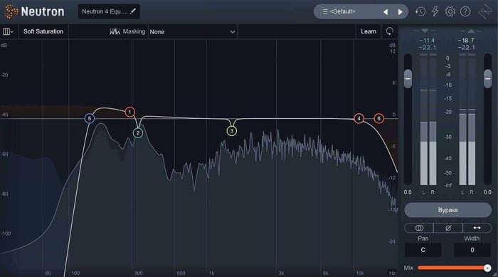 EQ settings for an 808 snare