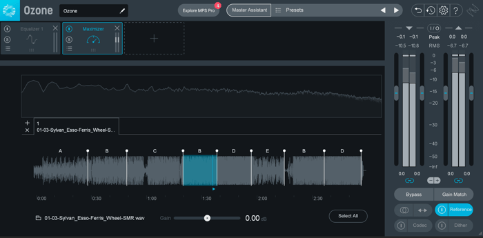 Ozone Track Referencing feature