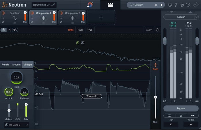 Compressor module in iZotope Neutron