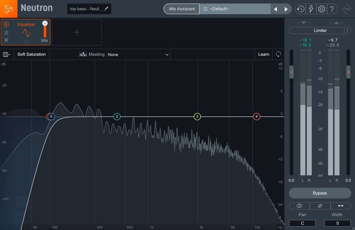 Neutron EQ high pass filter on top bass